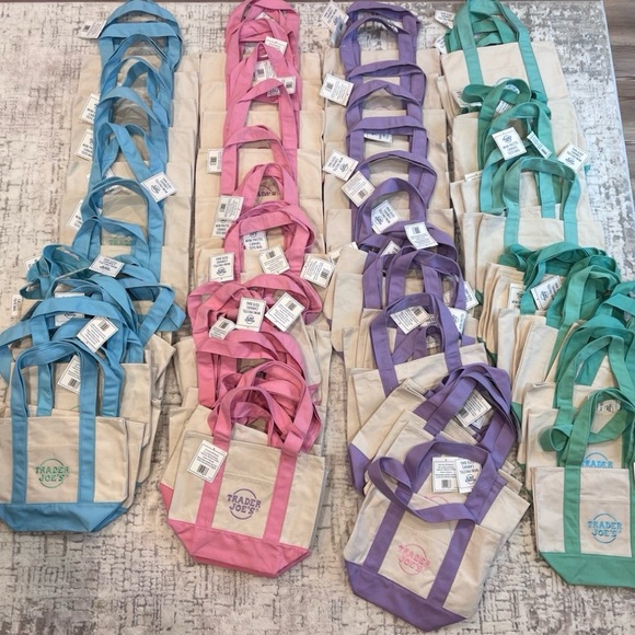 Trader Joe'S Handbags - 40 new Trader Joe’s mini pastel canvas totes